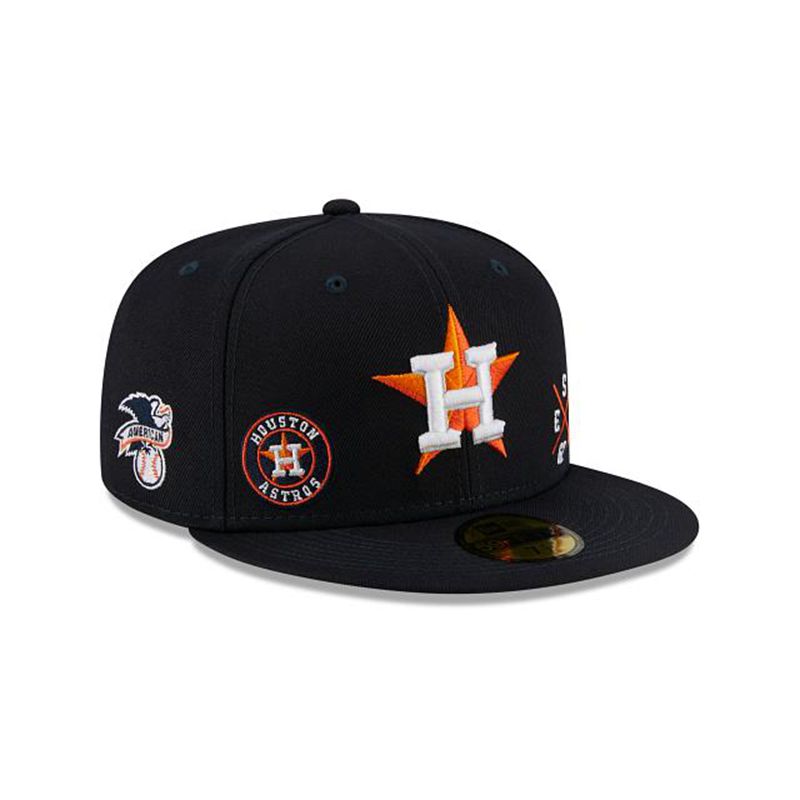 MLB Houston Astros Multi 59Fifty Fitted (PBA3308) - Blue New Era Caps